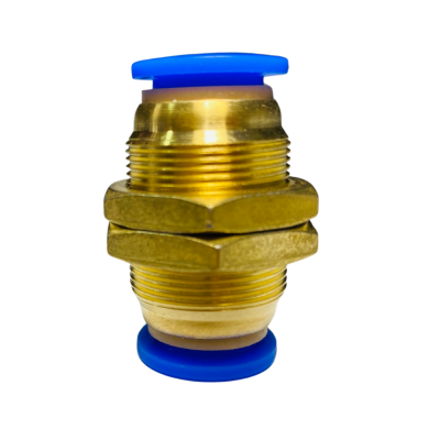Conector pasa muro recto de 6mm CPM para tubing neumático