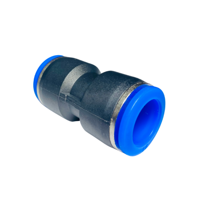 Unión tubo a tubo de 16mm para tubos de poliuretano en sistemas neumáticos