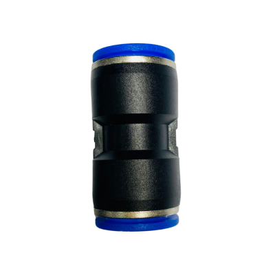 Unión tubo a tubo de 16mm para tubos de poliuretano en sistemas neumáticos
